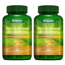 Kit 2X �leo de Semente de Ab�bora - 60 C�psulas - Herbamed