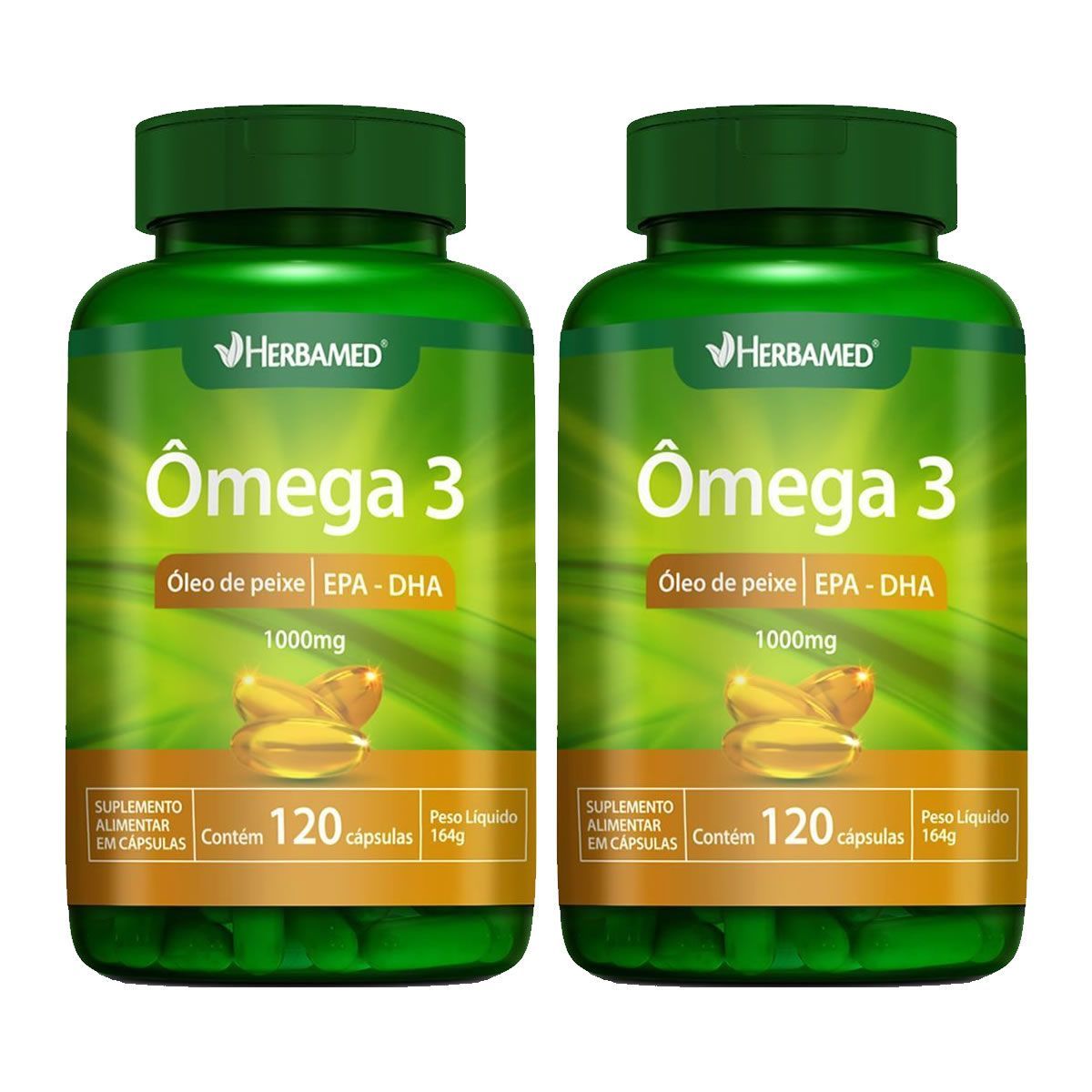 Kit 2X �mega 3 1000mg - 120 C�psulas - Herbamed