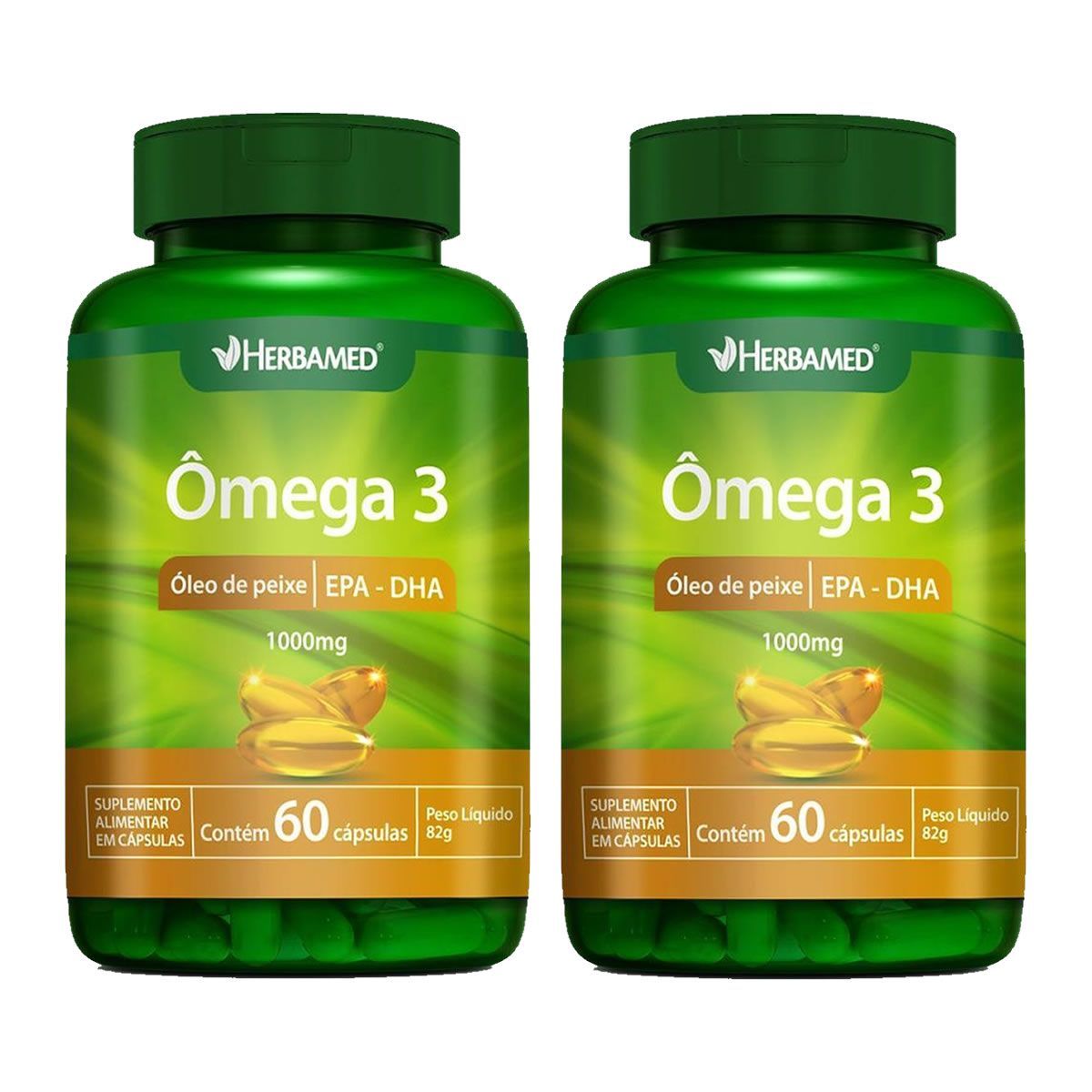 Kit 2X �mega 3 1000mg - 60 C�psulas - Herbamed