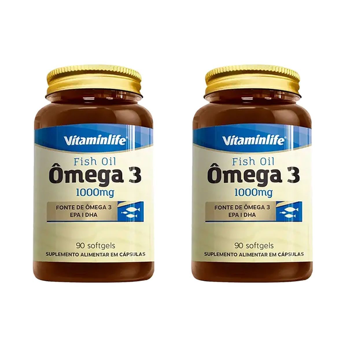 Kit 2X �mega 3 1000mg - 90 C�psulas - VitaminLife