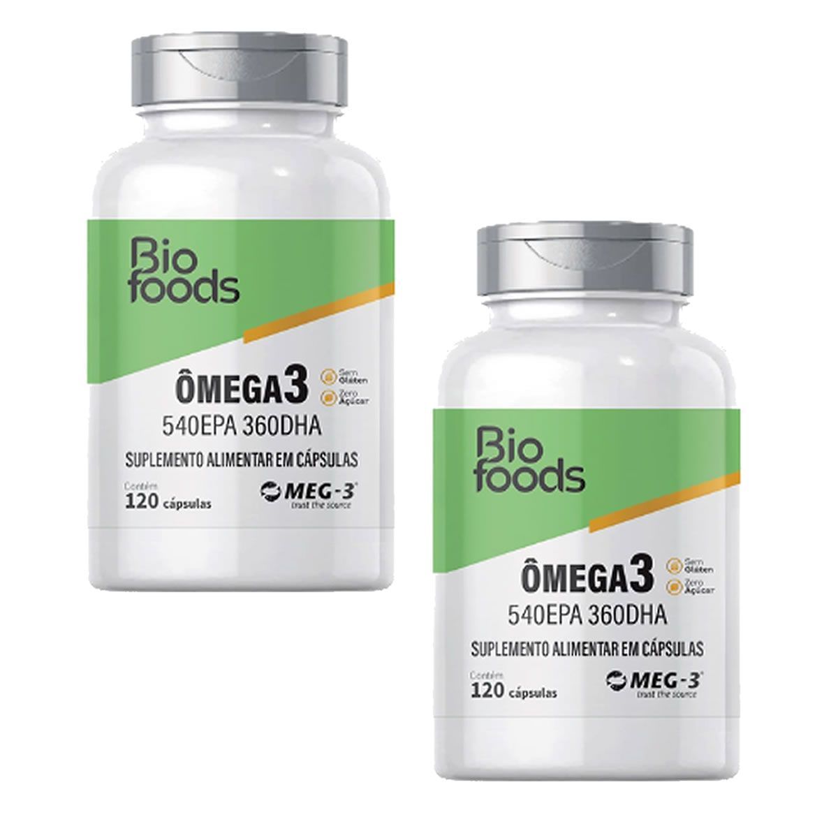 Kit 2X �mega 3 BioFoods - 120 C�psulas - Katigu�