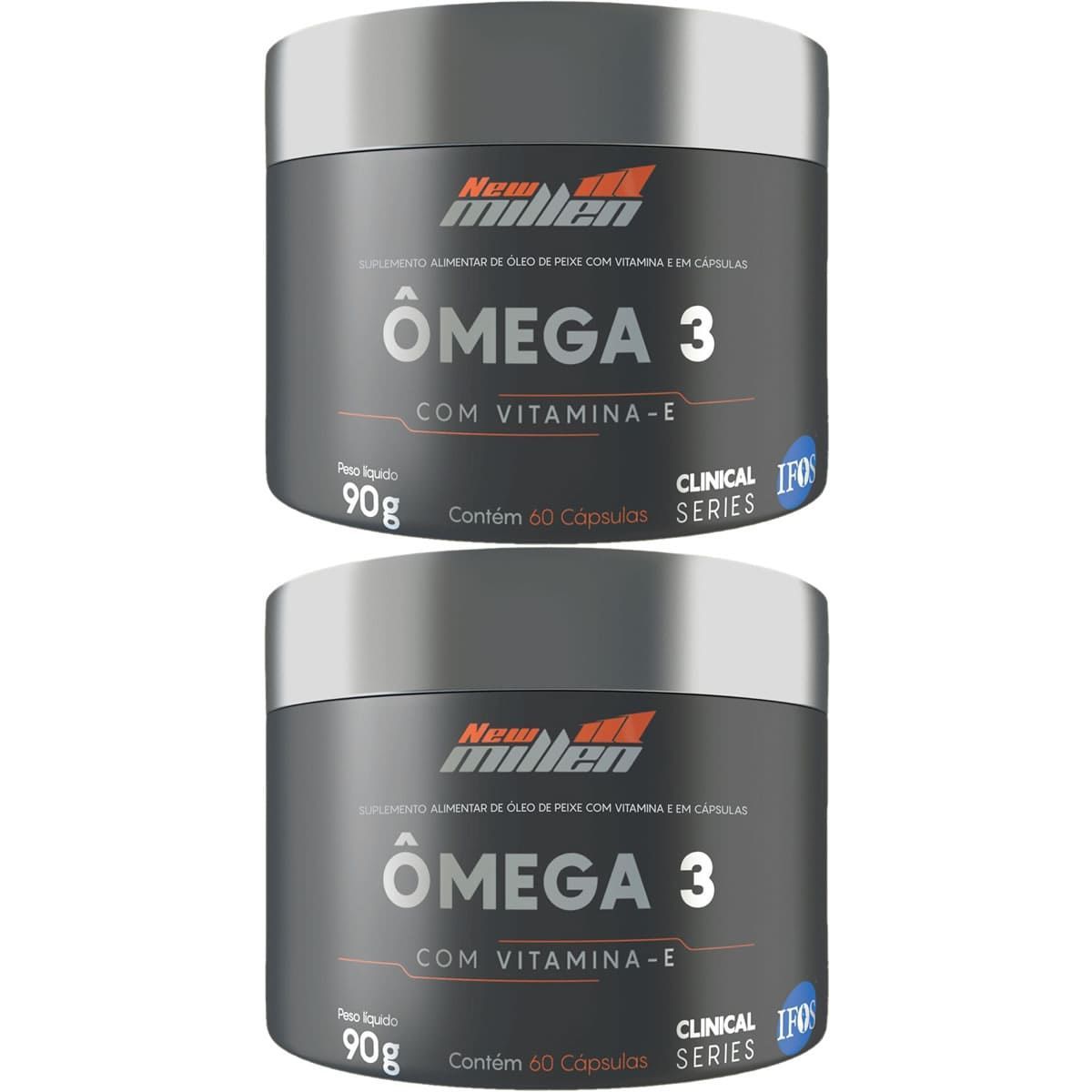 Kit 2X �mega 3 - Com Vitamina E - 60 C�psulas  - New Millen