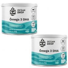 Kit 2X �mega 3 DHA Vegano - 120 C�psulas - Ocean Drop