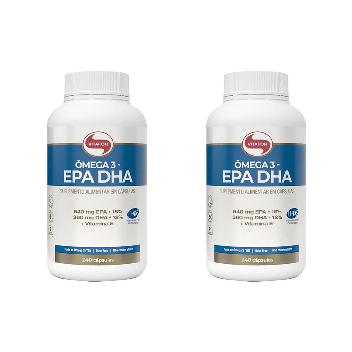 Kit 2X �mega 3 EPA DHA - 240 C�psulas 1g - Vitafor