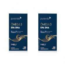 Kit 2X Omega 3 EPA DHA Nova Composi��o - 120 C�psulas - Puravida