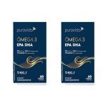 Kit 2X �mega 3 EPA DHA Nova Composi��o - 60 C�psulas Softgel - Puravida