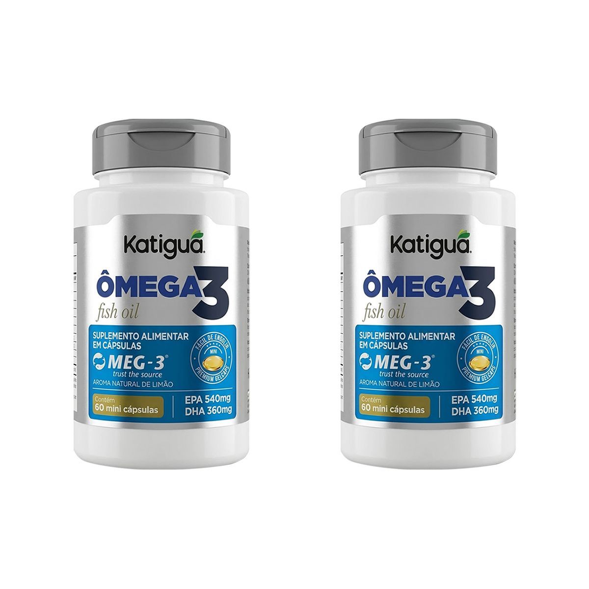 Kit 2X �mega 3 Meg-3 - 60 C�psulas - Katigu�