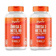 Kit 2X �mega 3 Metil B9 - 60 C�psulas - Bigens