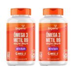 Kit 2X �mega 3 Metil B9 - 60 C�psulas - Bigens