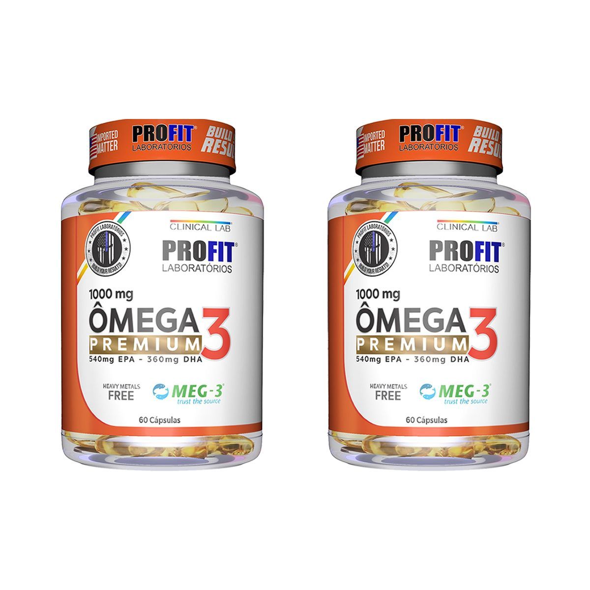 Kit 2X �mega 3 Premium Meg-3 - 60 C�psulas - Profit