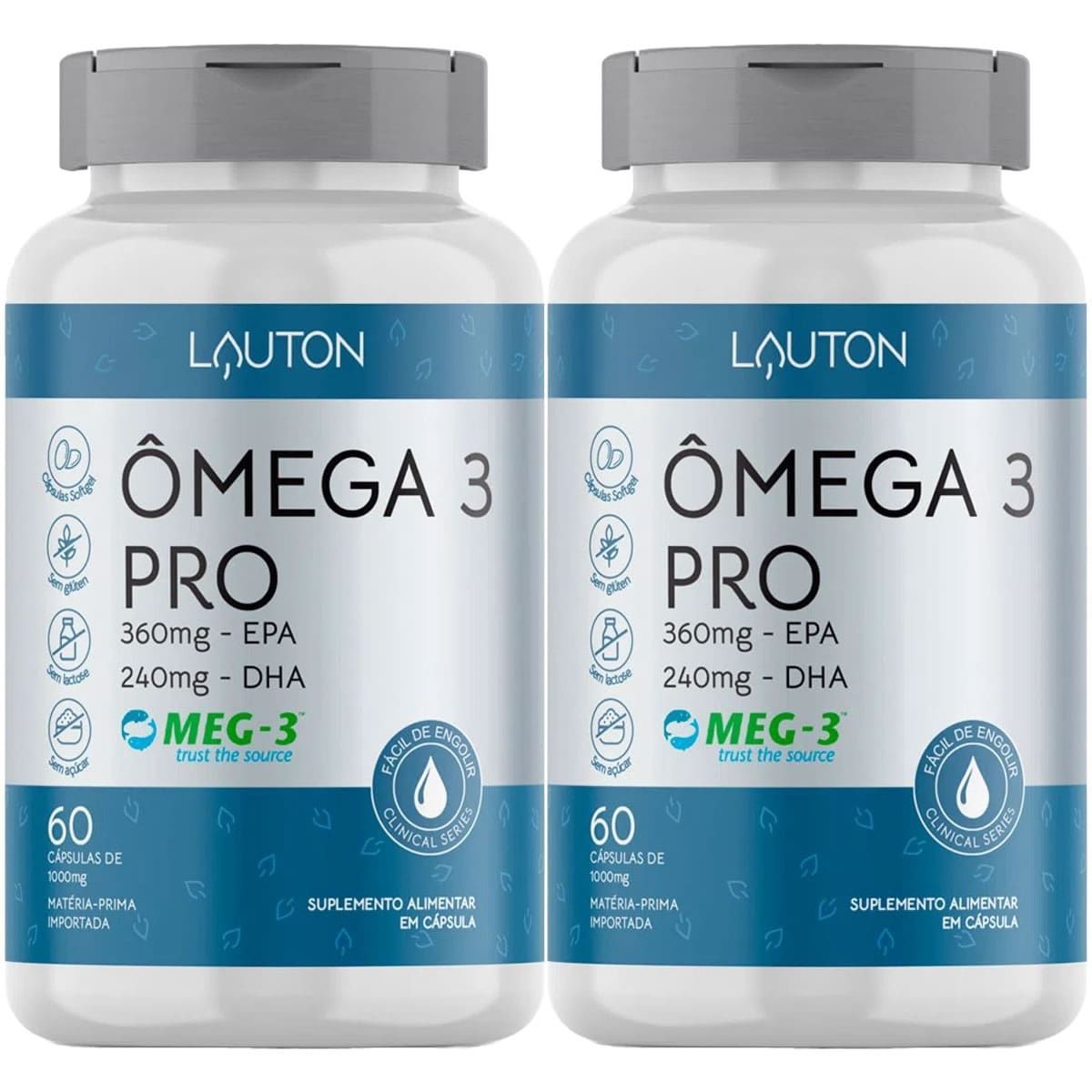 Kit 2X �mega 3 Pro - 60 C�psulas - Lauton Nutrition