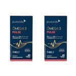 Kit 2X �mega 3 Pulse Nova Composi��o - 60 C�psulas Softgel - Puravida