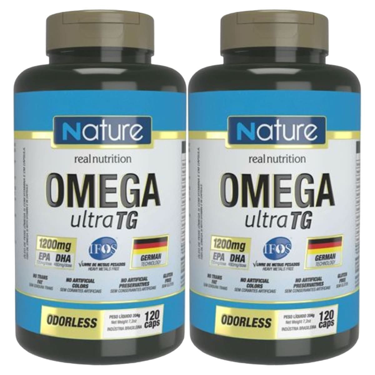Kit 2X �mega 3 Ultra 1200mg - 120 C�psulas - Nature