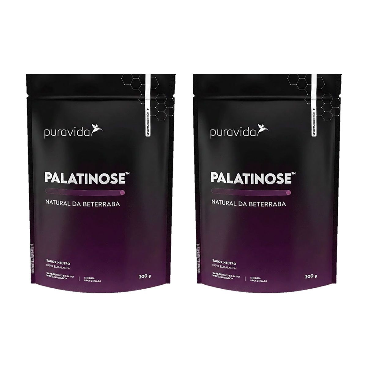 Kit 2X Palatinose Natural da Beterraba - 300g Neutro - Puravida