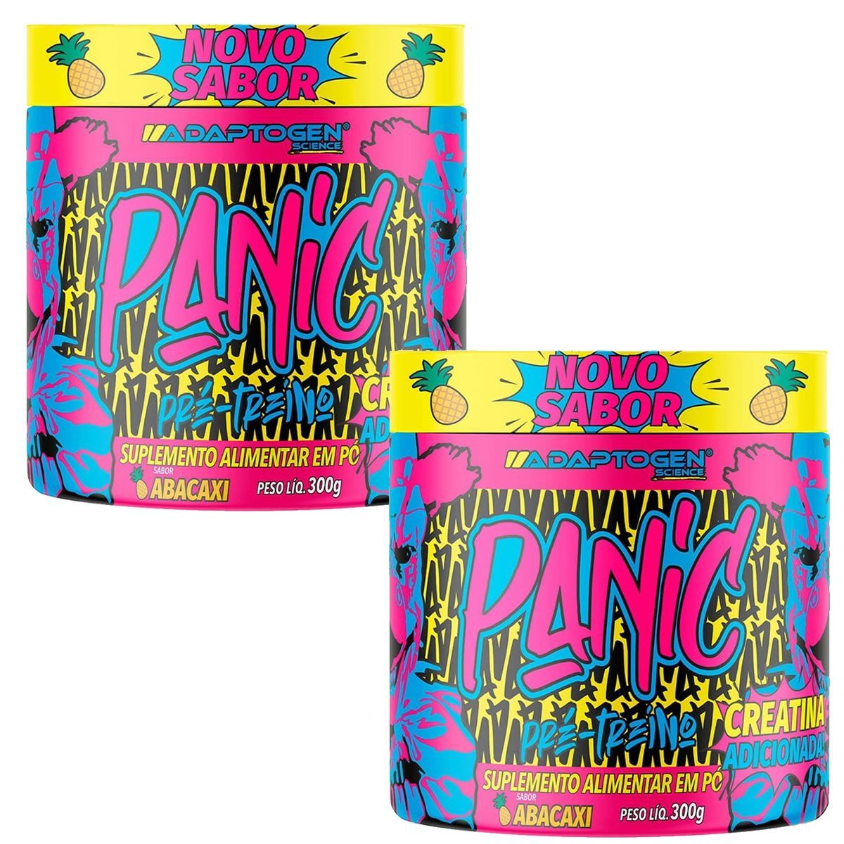Kit 2X Panic Pr�-Treino - 300g Abacaxi - Adaptogen