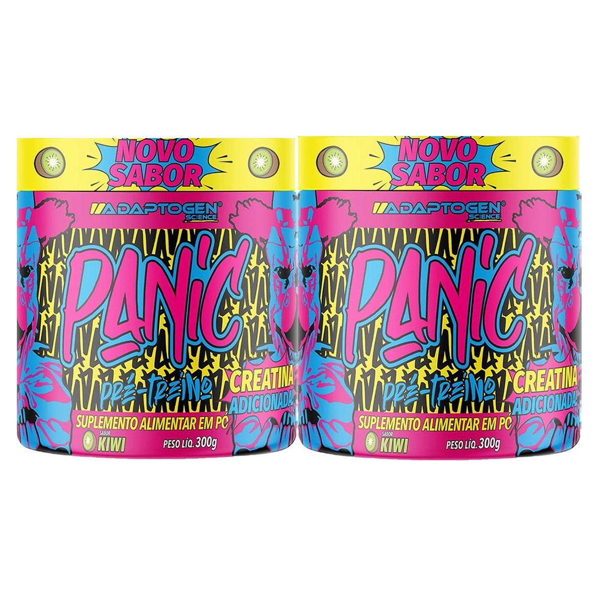 Kit 2X Panic Pr�-Treino - 300g Kiwi - Adaptogen