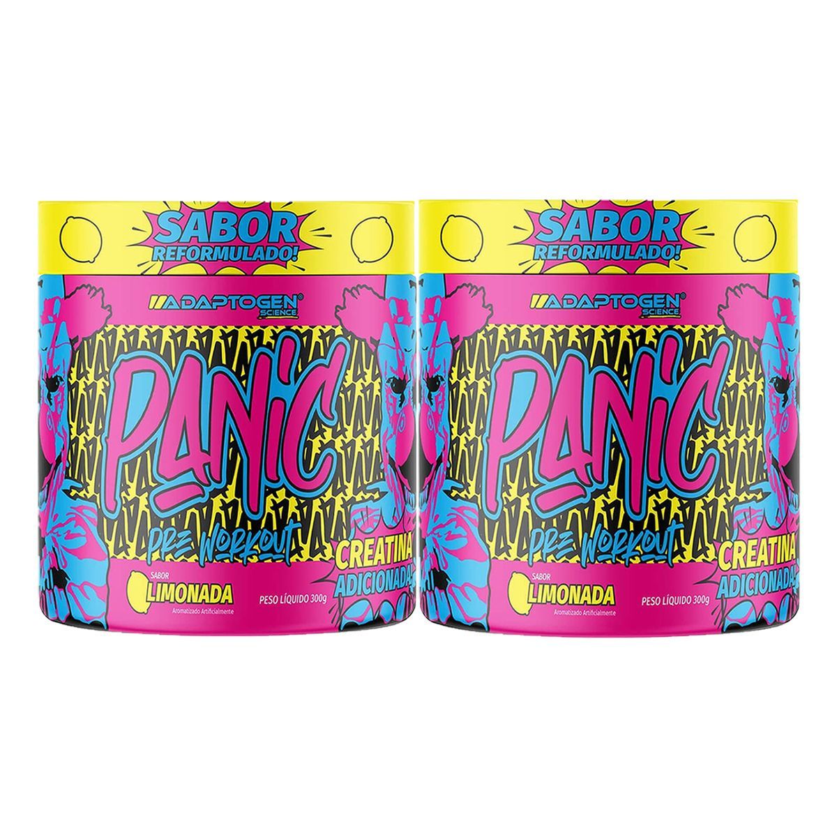 Kit 2X Panic Pr�-Treino - 300g Limonada - Adaptogen