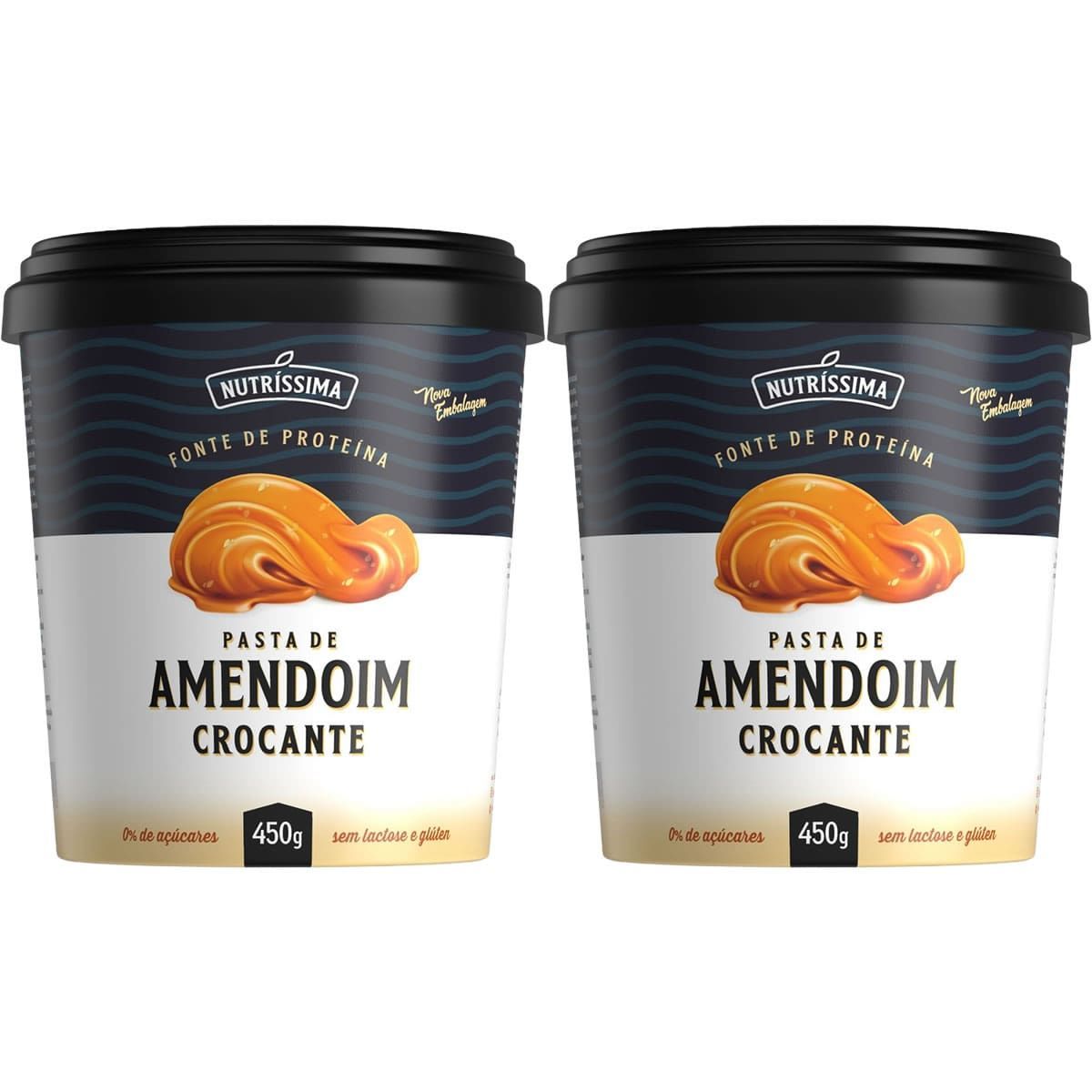 Kit 2X Pasta Amendoim Integral - 450g Crocante - Nutr�ssima