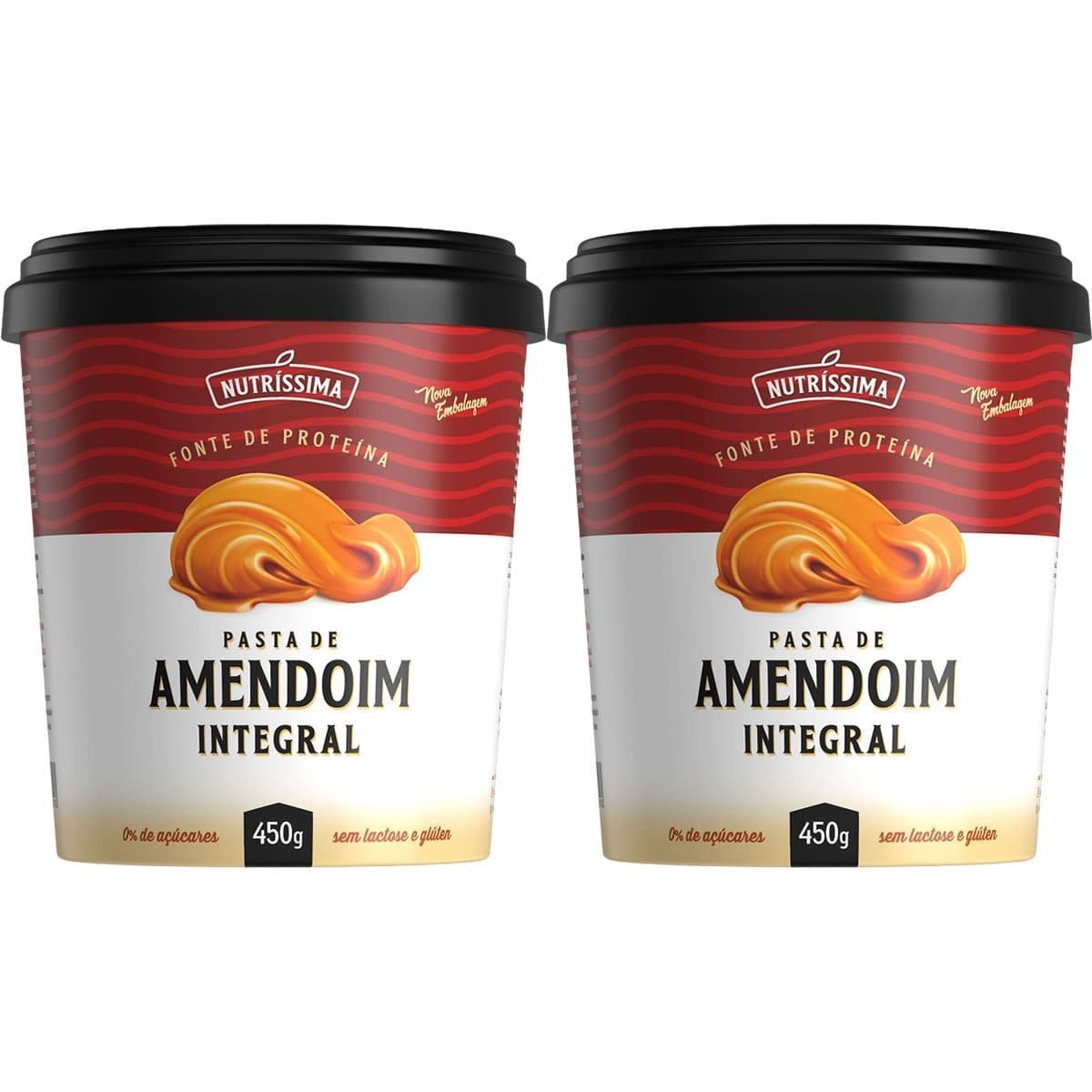 Kit 2X Pasta Amendoim Integral - 450g Lisa - Nutr�ssima