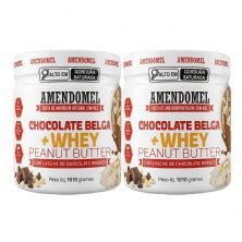 Kit 2X Pasta de amendoim - 1010g Chocolate Belga Whey - AmendoMel