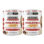 Kit 2X Pasta de amendoim - 1010g Chocolate Belga Whey - AmendoMel