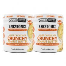 Kit 2X Pasta de amendoim - 1010g Chocolate Branco Crocante -  AmendoMel