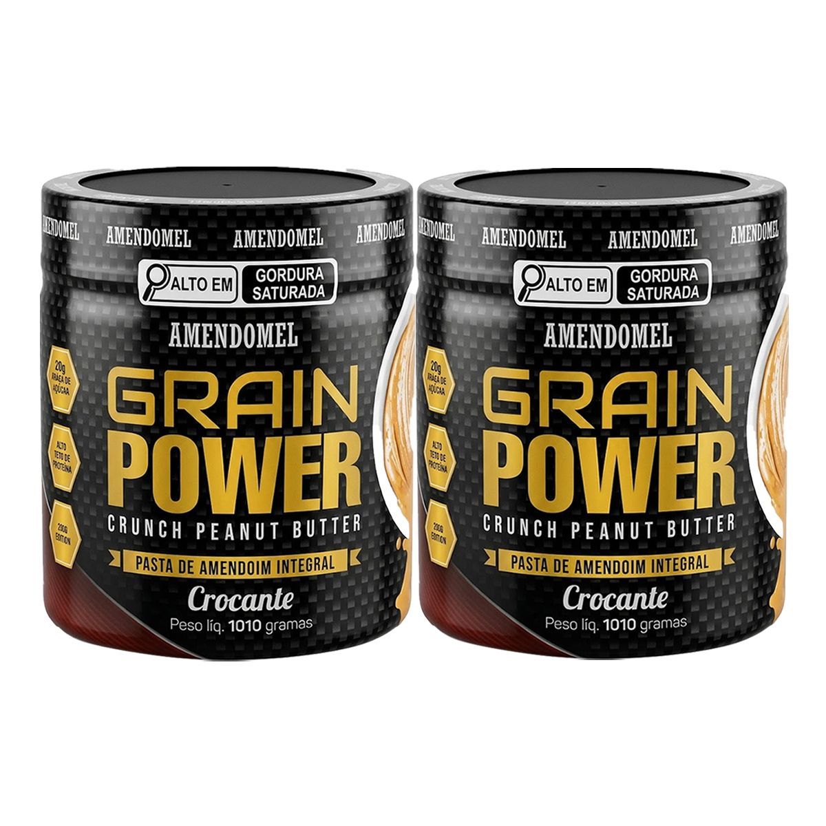 Kit 2X Pasta de Amendoim - 1010g Integral Crocante - AmendoMel