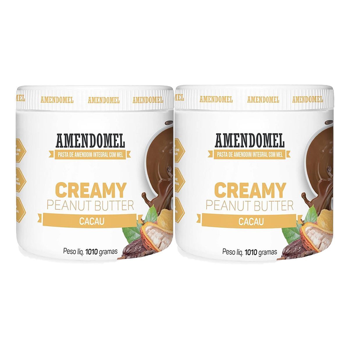 Kit 2X Pasta de Amendoim - 1010g Mel E Cacau - AmendoMel