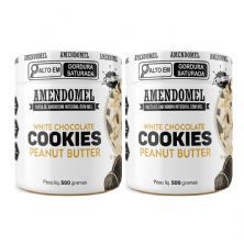 Kit 2X Pasta de Amendoim - 500g Chocolate Branco Com Cookies - AmendoMel