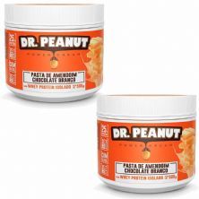 Kit 2X Pasta de Amendoim - 500g Chocolate Branco com Whey Isolado - Dr. Peanut