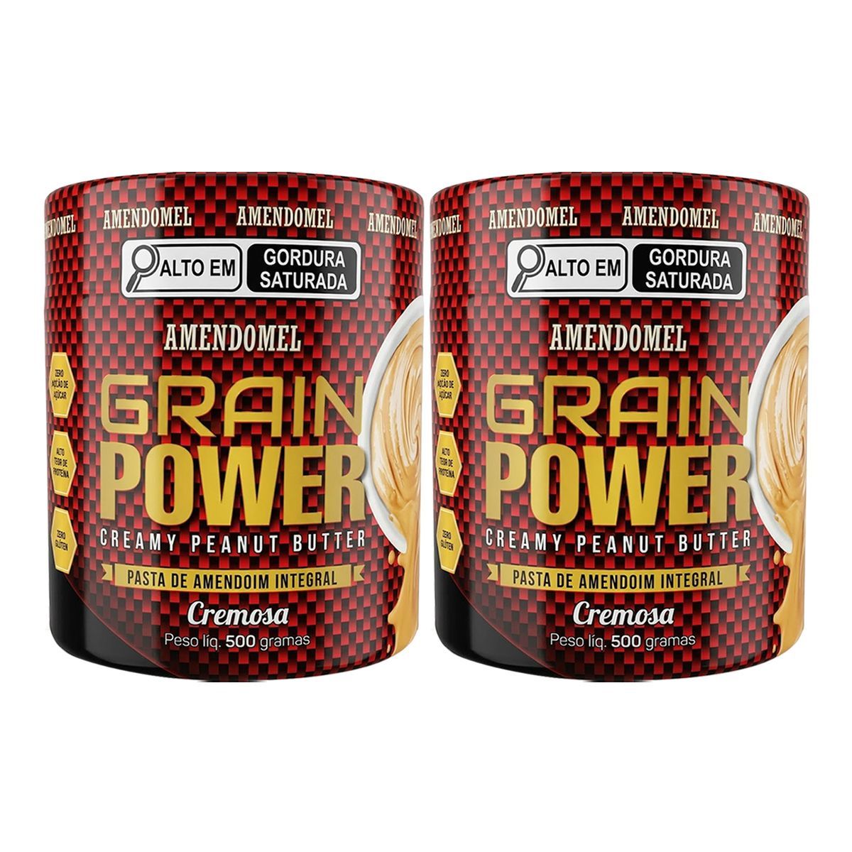 Kit 2X Pasta de Amendoim - 500g Integral - AmendoMel