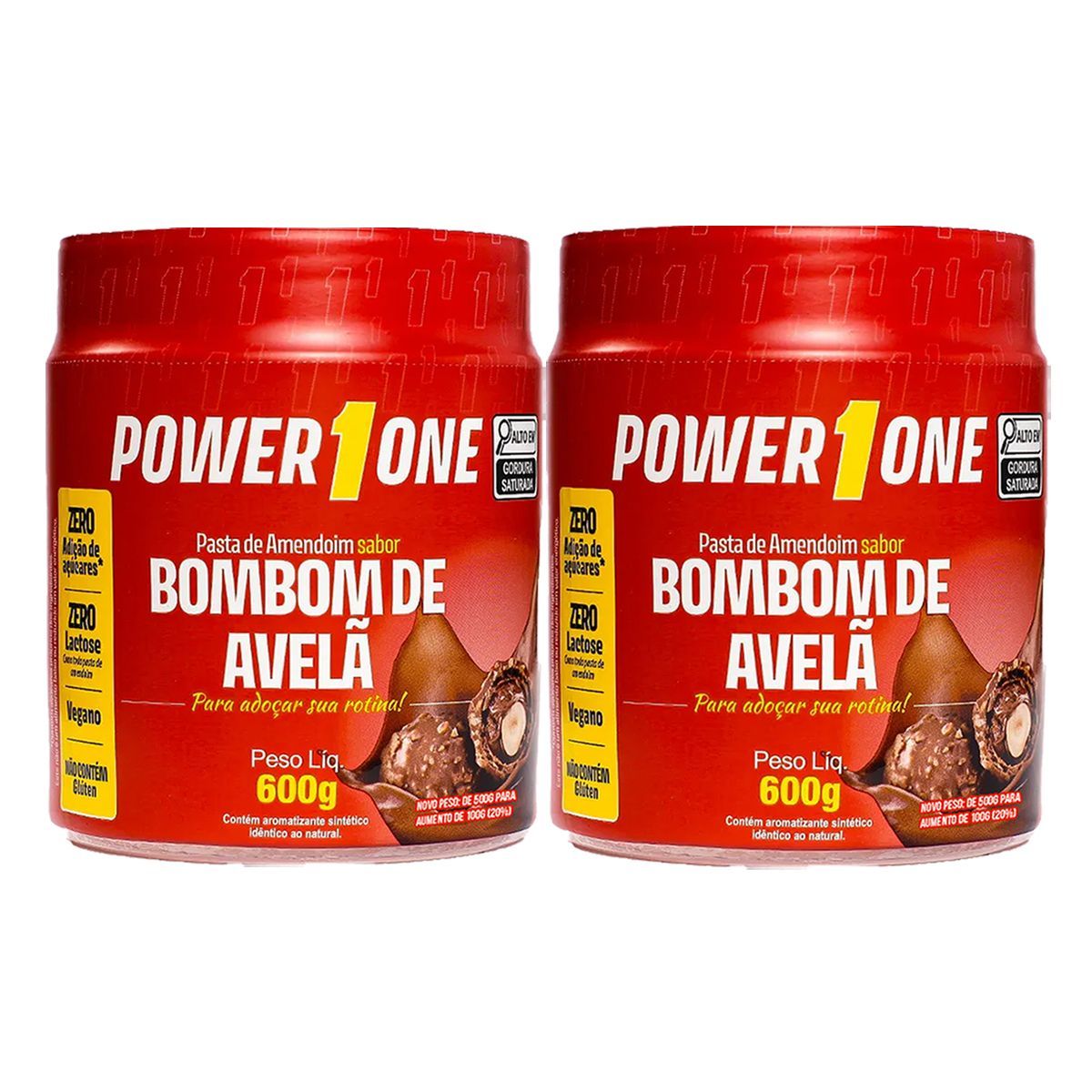 Kit 2X Pasta de Amendoim - 600g Bombom de Avel�  - Power One
