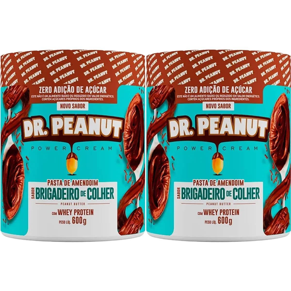 Kit 2X Pasta de Amendoim - 600g Brigadeiro de Colher com Whey Protein - Dr. Peanut