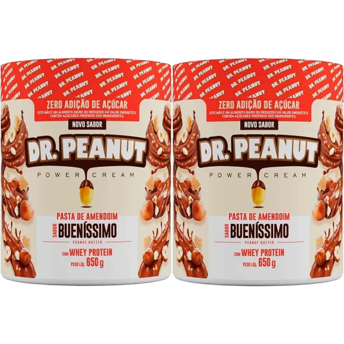 Kit 2X Pasta de Amendoim - 650g Buen�ssimo com Whey Protein - Dr. Peanut