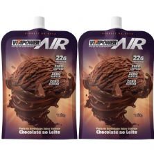 Kit 2X Pasta de Amendoim - 80g Pouch Sorvete Chocolate ao Leite - VitaPower Air