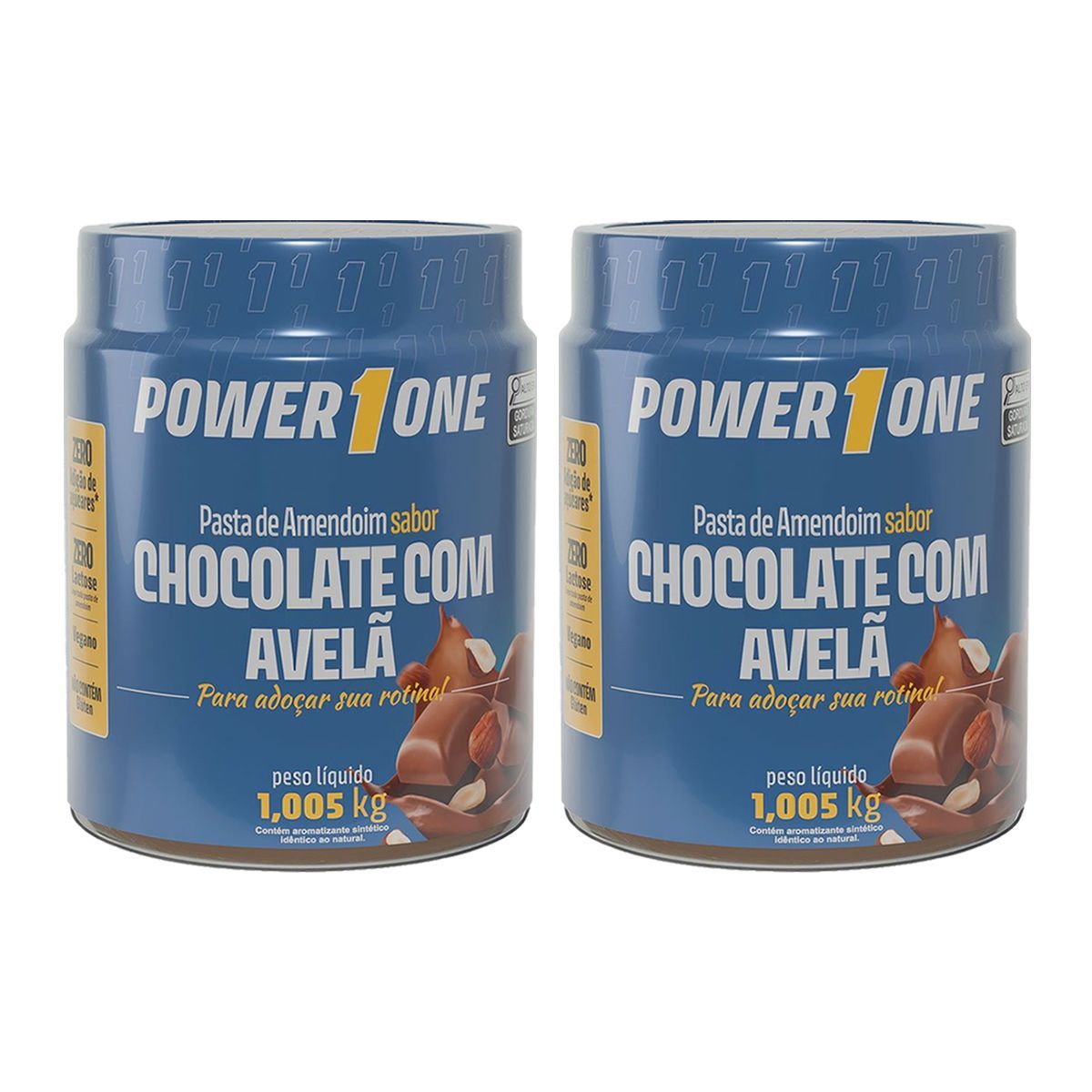 Kit 2X Pasta de Amendoim Chocolate com Avel� - 1005g - Power One