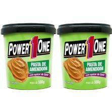 Kit 2X Pasta de Amendoim com A��car de Coco - 500g - Power One