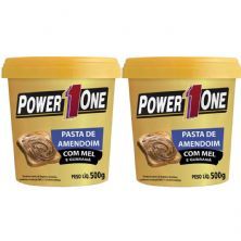 Kit 2X Pasta de Amendoim com Mel e Guaran� - 500g - Power One