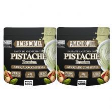 Kit 2X Pasta de Amendoim Com Pistache - 500g - AmendoMel