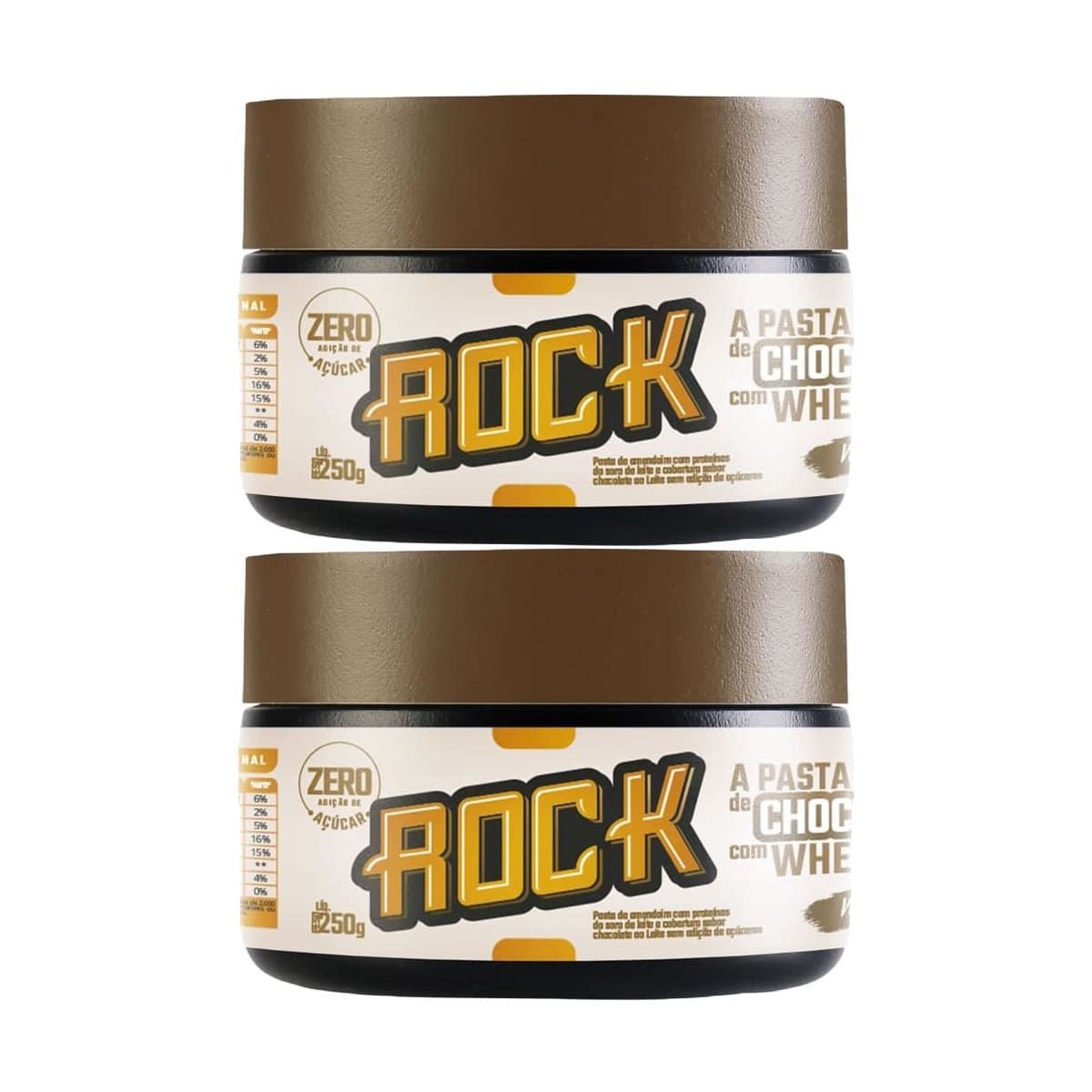 Kit 2X Pasta de Amendoim Com Whey - 250g Chocolate Branco - Rock Peanut