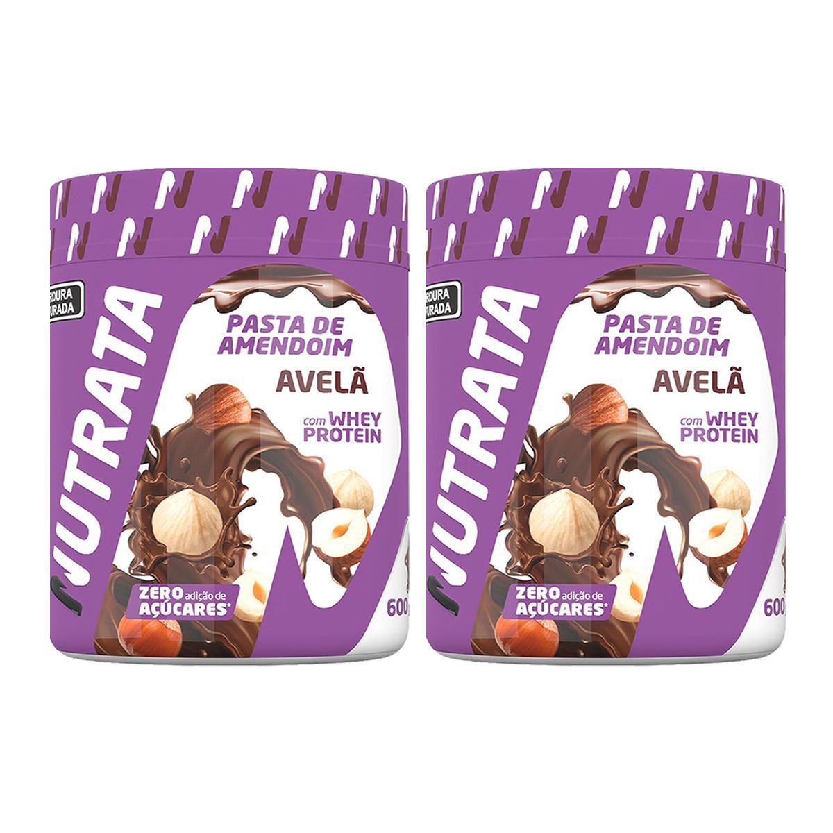 Kit 2X Pasta de Amendoim com Whey - 600g Avel� - Nutrata
