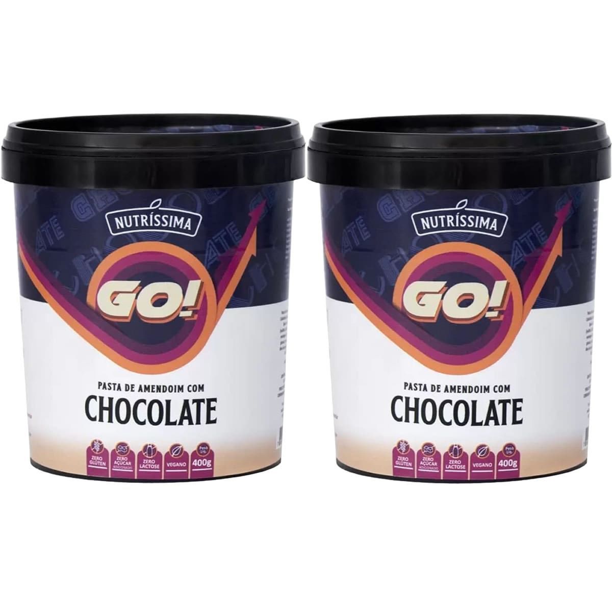 Kit 2X Pasta de Amendoim Go! - 400g Chocolate - Nutr�ssima