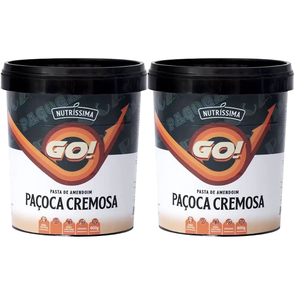Kit 2X Pasta de Amendoim Go! - 400g Pa�oca Cremosa - Nutr�ssima