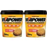 Kit 2X Pasta de Amendoim Integral - 1005g Crocante - VitaPower