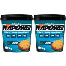 Kit 2X Pasta de Amendoim Integral - 1005g Natural  - Vitapower