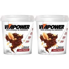 Kit 2X Pasta de Amendoim Integral - 1005g Shot Protein - VitaPower
