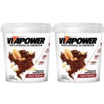 Kit 2X Pasta de Amendoim Integral - 1005g Shot Protein - VitaPower