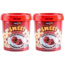 Kit 2X Pasta de Amendoim Sweet - 500g Bombom de Avel� - Power One