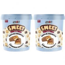 Kit 2X Pasta de Amendoim Sweet - 500g Bombom de Caramelo - Power One