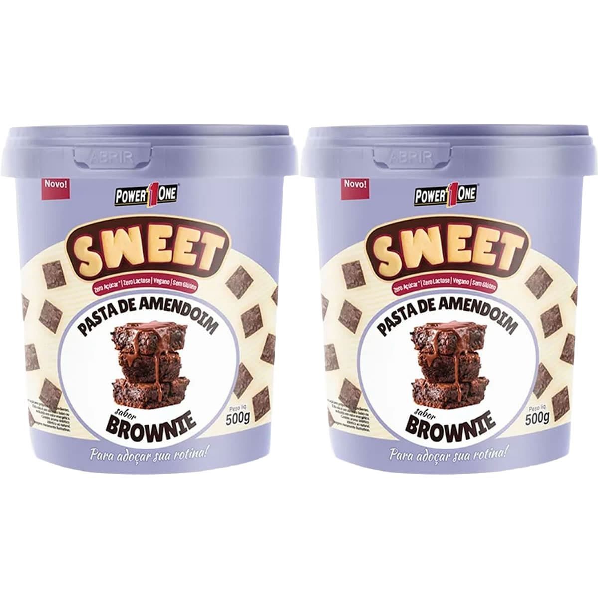 Kit 2X Pasta de Amendoim Sweet - 500g Brownie - Power One